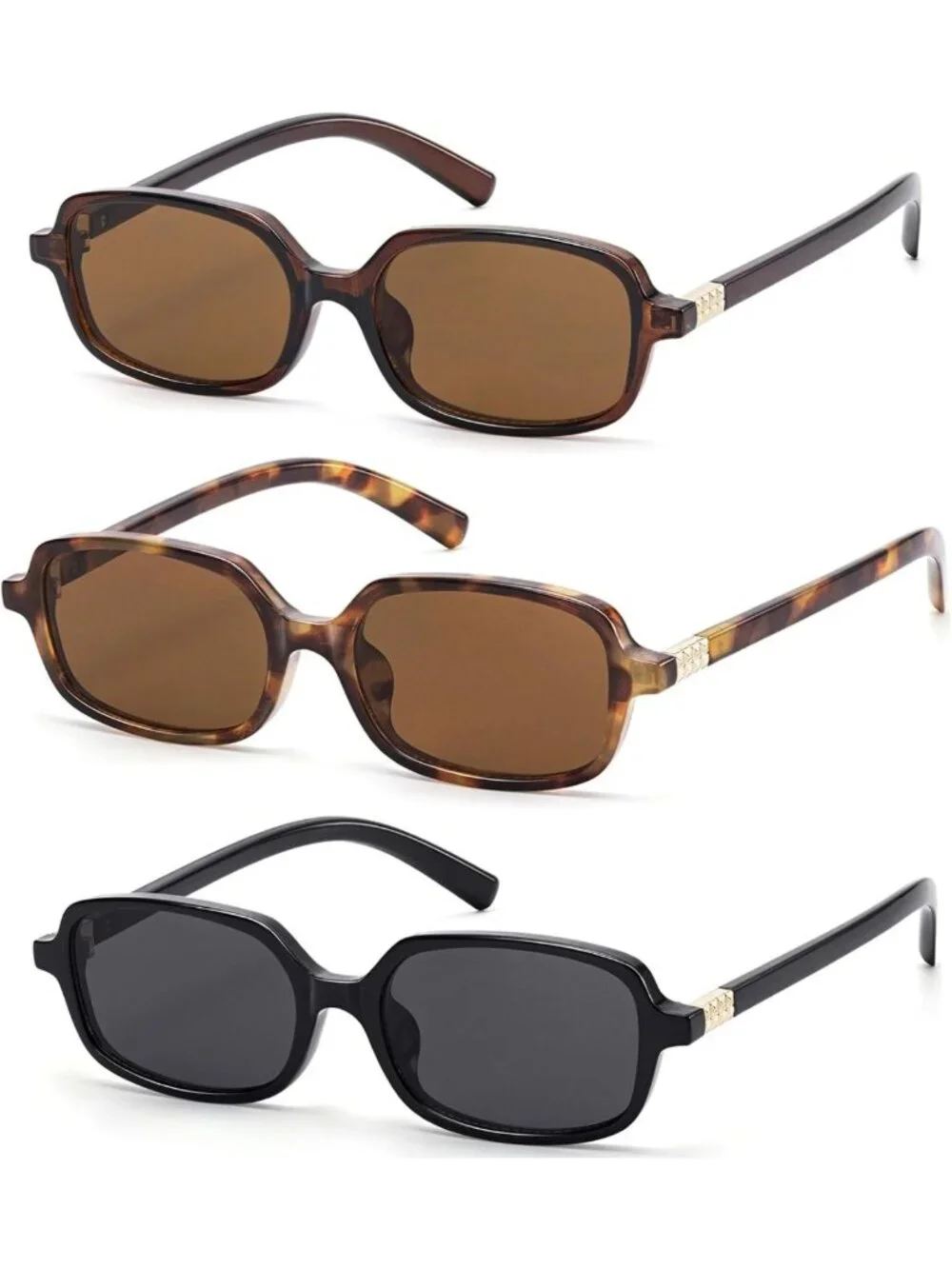 Trendy Retro Rectangle Sunglasses for Women & Men | Y2K 90s Small Square Shades